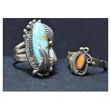 2- Mixed Rings Size 8 & 9, .925 Silver .51 ozt TW