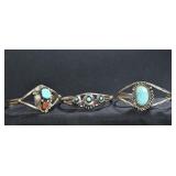 3- Mixed Bracelets .925 Silver 1.12 ozt TW