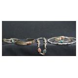 5- Mixed Bracelets .925 Silver 1.18 ozt TW