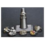 7- Mixed Rings Size 4.5-7, .925 Silver 1.03 ozt