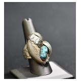 Turquoise Ring .925 Silver .58 ozt