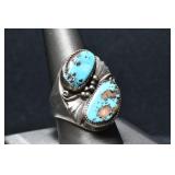 Turquoise Ring  .925 Silver .60 ozt