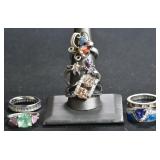 7- Mixed Rings Size 5.5-13, .925 Silver 1.03 ozt
