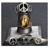 5- Mixed Rings Size 5-11.5, .925 Silver 1.01 ozt