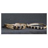 2- Mixed Bangle Bracelets .925 Silver 1.39 ozt TW