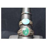 3- Mixed Rings Size 3.5-13, .925 Silver .53 ozt TW
