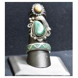 3- Mixed Rings Size 5.5-9.5, .925 Silver .51 ozt