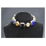 Mixed Stone Bracelet .925 Silver 1.37 ozt TW
