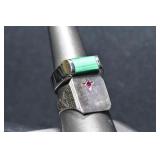 2- Mixed Rings Size 7 & 9, .925 Silver .53 ozt TW