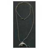 Dolphin Pendant Necklace .925 Silver 1.05 ozt