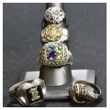 5- Mixed Rings Size 6.5-10, .925 Silver 1.07 ozt