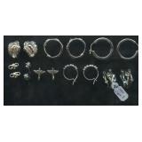 8 Sets of Earrings .925 Silver 1.05 ozt TW