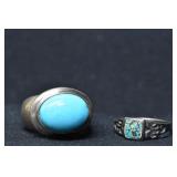 2- Mixed Rings Size 8, .925 Silver .51 ozt TW