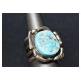Turquoise Ring .925 Silver .59 ozt