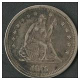 1876-S Seated Liberty Quarter