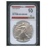 2024 ASE Silver Eagle NGC X MS 10