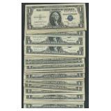 50- Mixed 1935 and 1957 $1 Silver Certificates