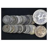 (2.27 ozt TW) 32- Mixed Foreign .925 Silver Coins