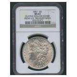 1887 Morgan Silver Dollar NGC MS 63