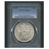 1889 Morgan Silver Dollar PCGS MS 63