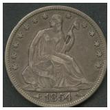 1854 Arrows Seated Liberty Half Dollar