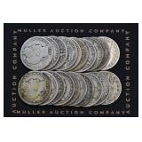 Roll of Mixed Liberty Head Barber Half Dollars