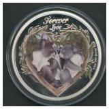 Tuvalu Forever Love Proof .999 Silver Coin 0.5 ozt