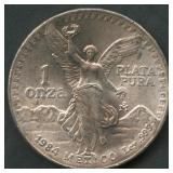 1984 Mexico Libertad .999 Silver 1 ozt