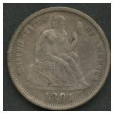1891 Seated Liberty Dime