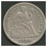 1889 Seated Liberty Dime