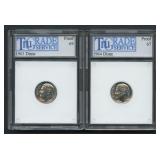 1963 and 1964 Roosevelt Silver Dimes TruGrade