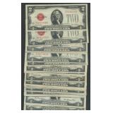 33- Mixed 1928 and 1953 $2 Legal Tender Notes
