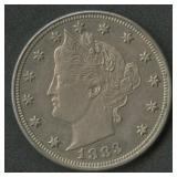 1883 No Cents Liberty Head V Nickel