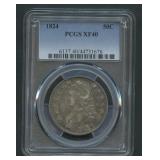 1824 Capped Bust Half Dollar PCGS XF 40