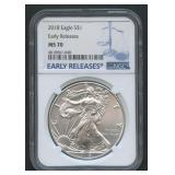 2018 ASE Silver Eagle NGC MS 70