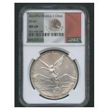 2024 Mo Mexico 1 Onza Silver NGC MS 69