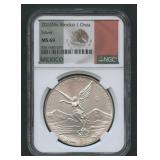 2024 Mo Mexico 1 Onza Silver NGC MS 69