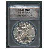 2013 ASE Silver Eagle ANACS MS 69