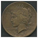 1921 Peace Silver Dollar