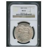 1887-O Morgan Silver Dolar NGC MS 62