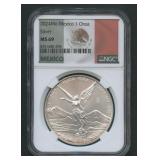 2024 Mo Mexico 1 Onza Silver NGC MS 69