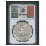 2024 Mo Mexico 1 Onza Silver NGC MS 69