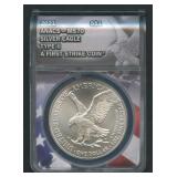 2021 Type II  ASE Silver Eagle ANACS MS 70