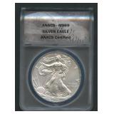 2011-S ASE Silver Eagle ANACS MS 69