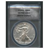 2015 ASE Silver Eagle ANACS MS 69