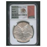 2024 Mo Mexico 1 Onza Silver NGC MS 69