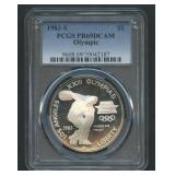 1983-S Olympic Commem $1 PCGS PR69DCAM