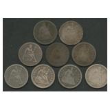 9- Mixed Seated Liberty Dimes