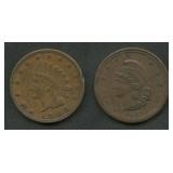 2- Civil War Tokens Patriotic Dies