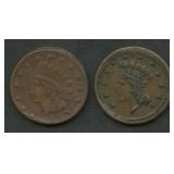 2- Civil War Tokens Patriotic Dies